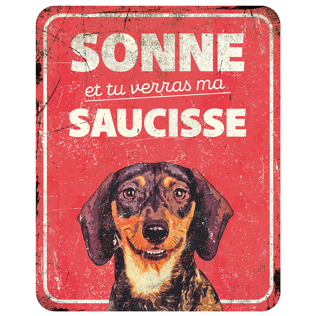 Warnschild dachshund fr rot - Product shot