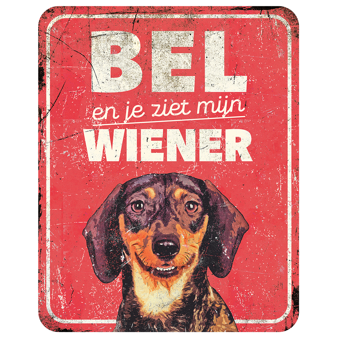 Warnschild dachshund nl rot - Product shot