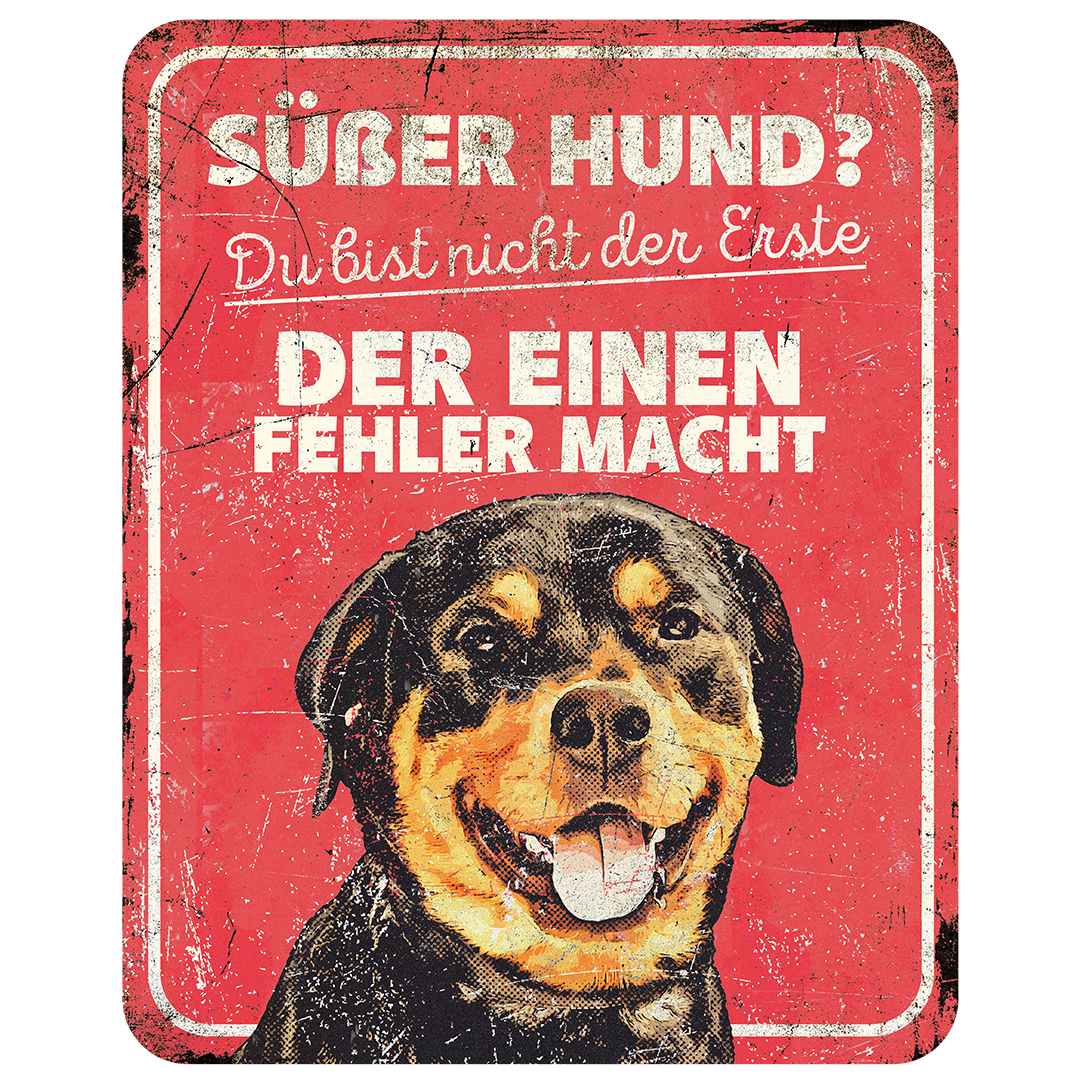 Waarschuwingsbord rottweiler de rood - Product shot