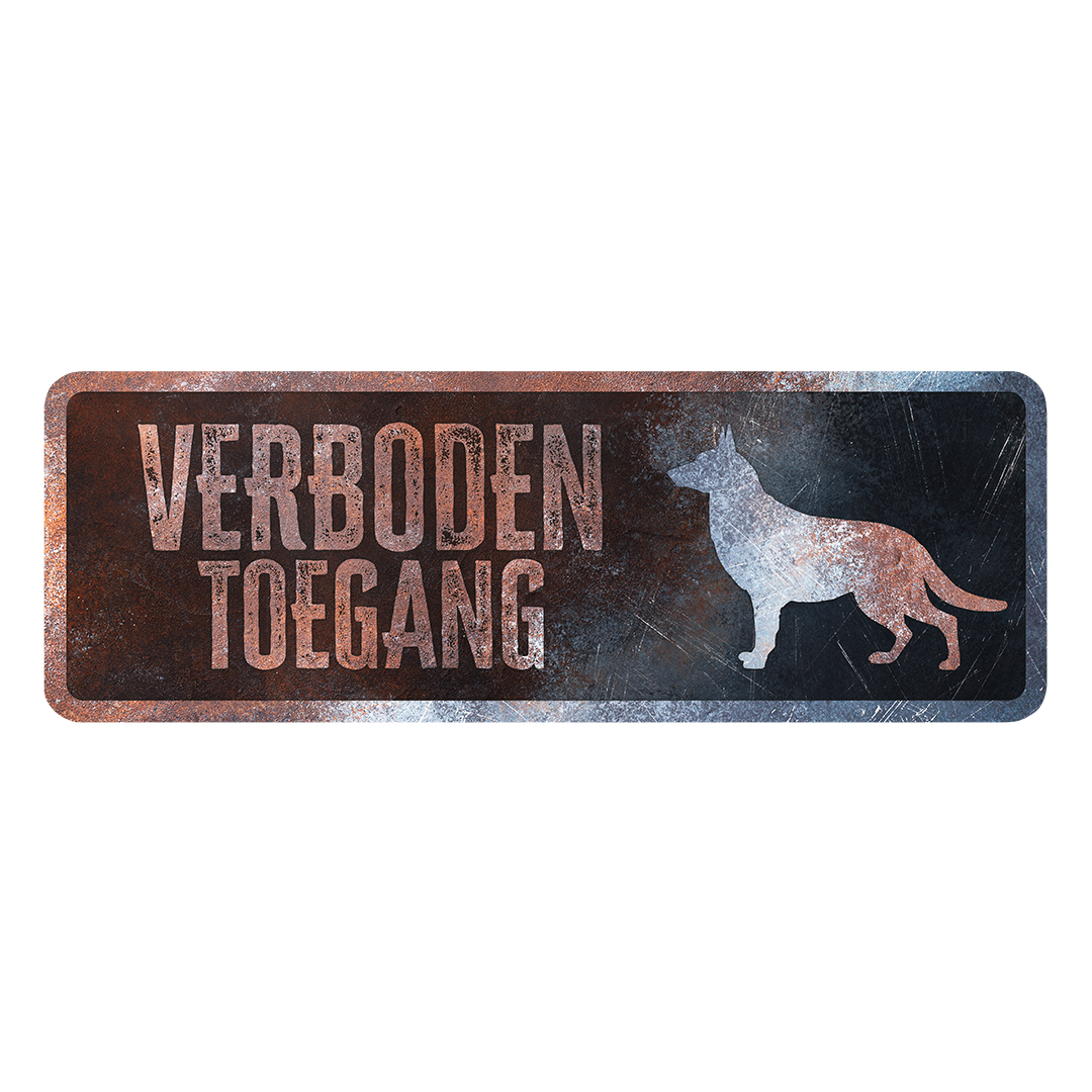 Waarschuwingsbord german shepherd nederlands meerkleurig - Product shot