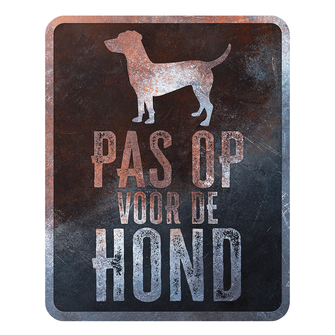 Waarschuwingsbord Jack russel Nederlands meerkleurig - Product shot