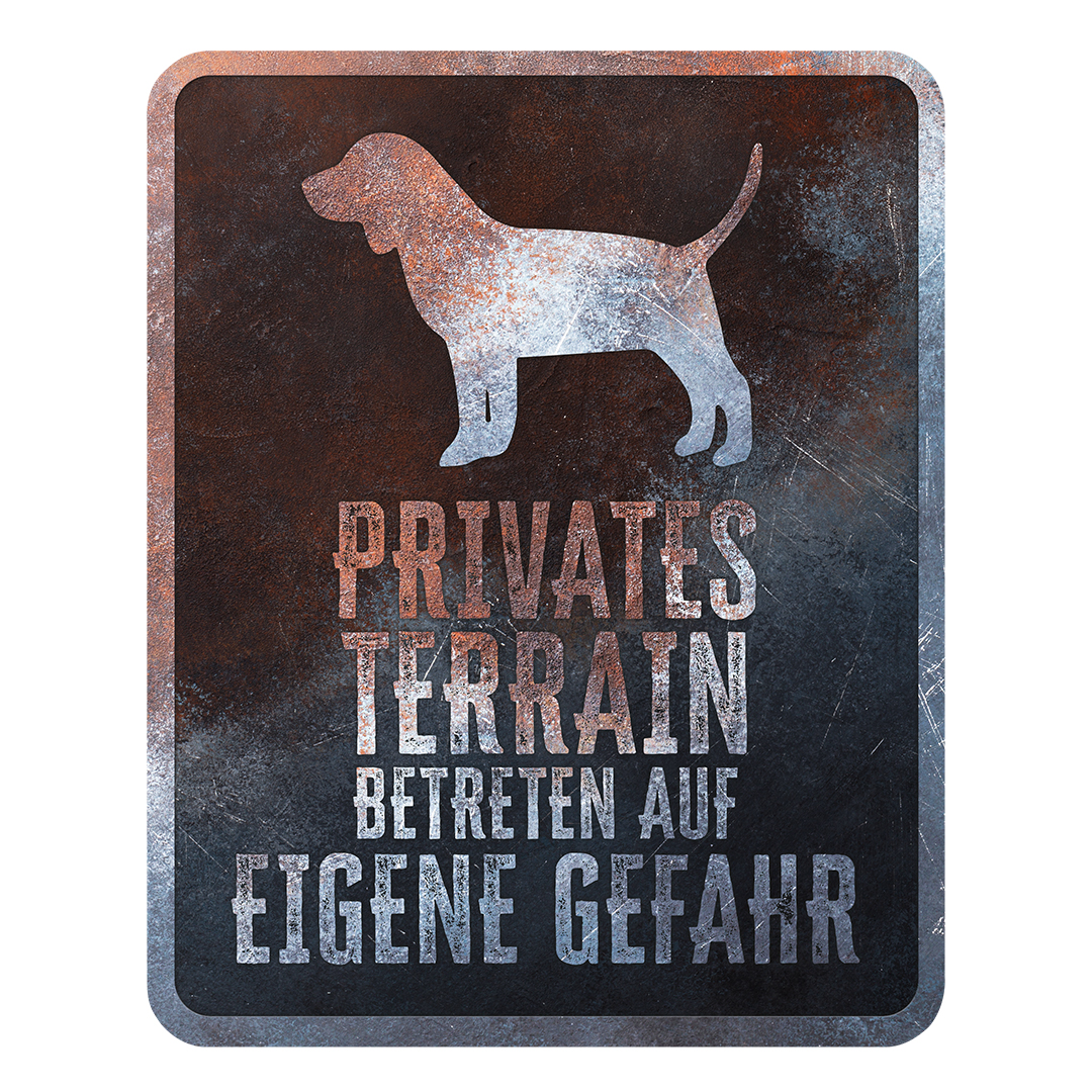 Warnschild beagle deutsch mehrfarbig - Product shot