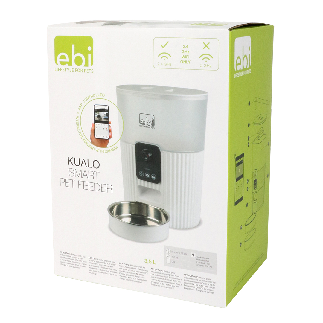 Kualo smart feeder with camera white - Verpakkingsbeeld