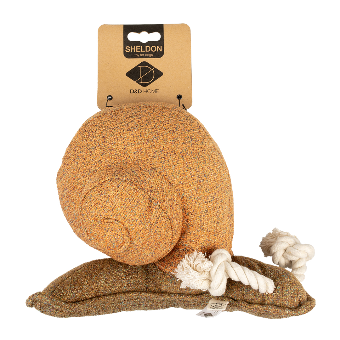 Sheldon chenille dog toy brown - Verpakkingsbeeld