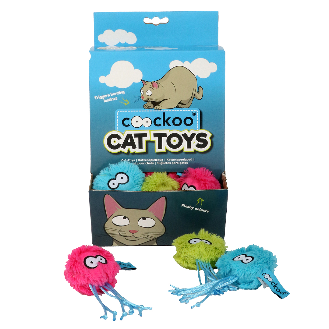 Coockoo ross cat toy mixed colors - Verpakkingsbeeld