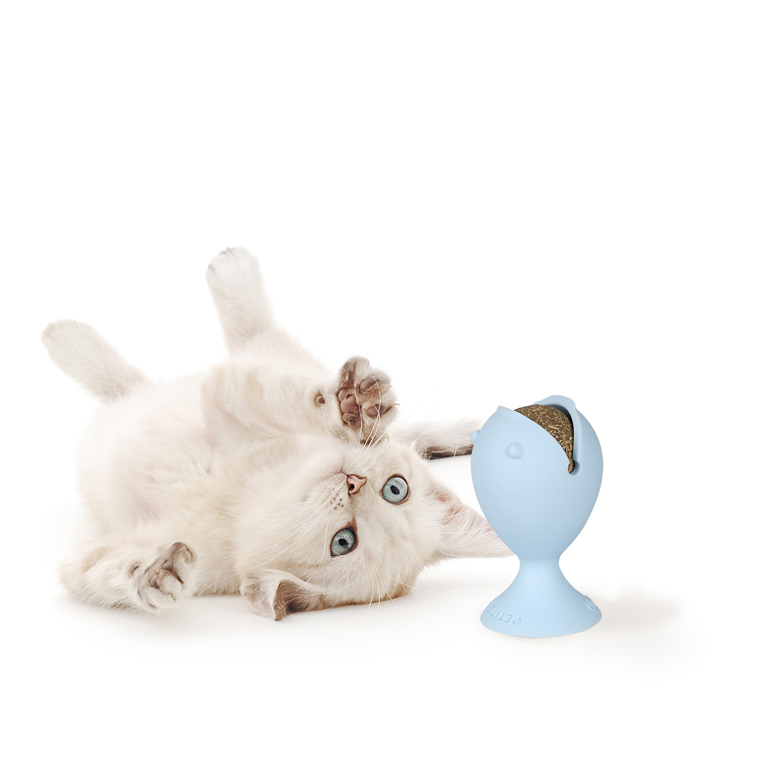 Petit puffi snack toy with catnip ball blue - Sceneshot