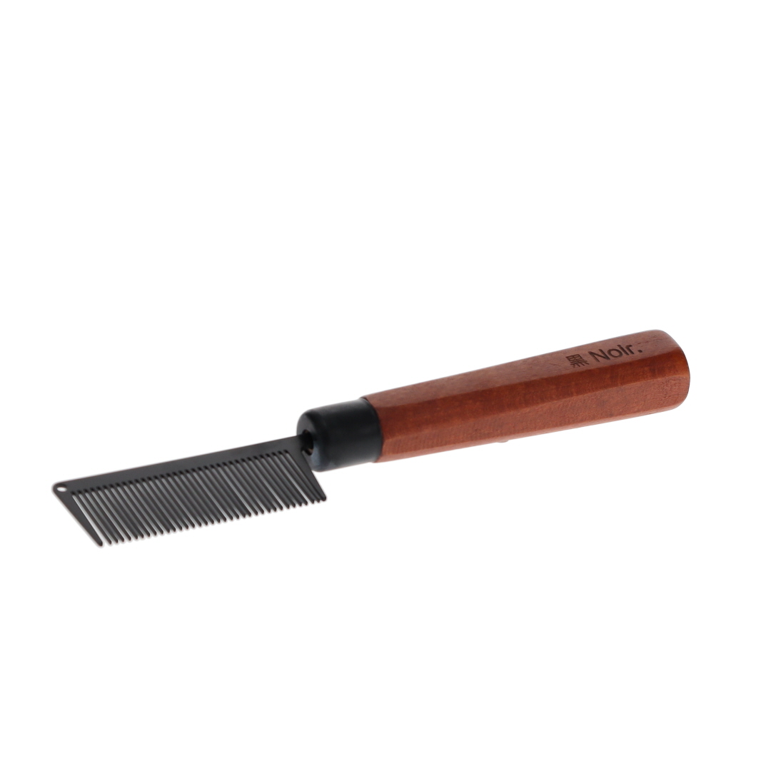 Japandi detangling comb 34 brown - Facing