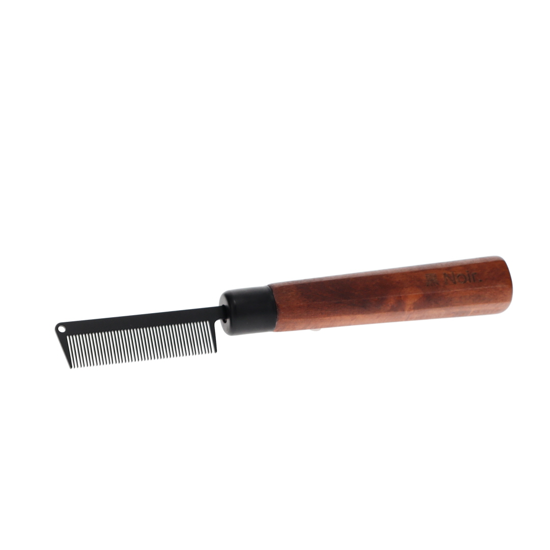 Japandi detangling comb 44 brown - Facing