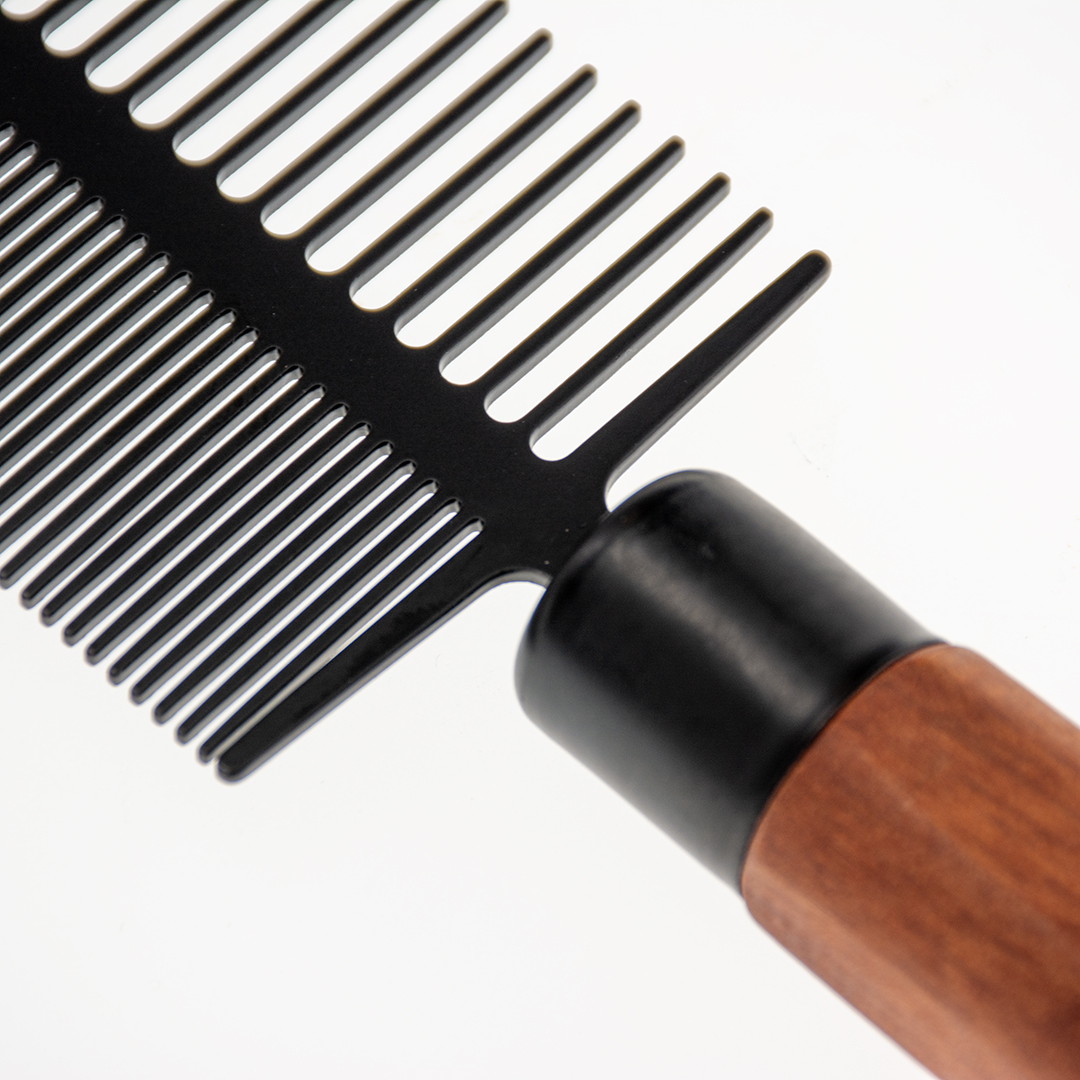 Japandi double detangling comb brown - Detail 3