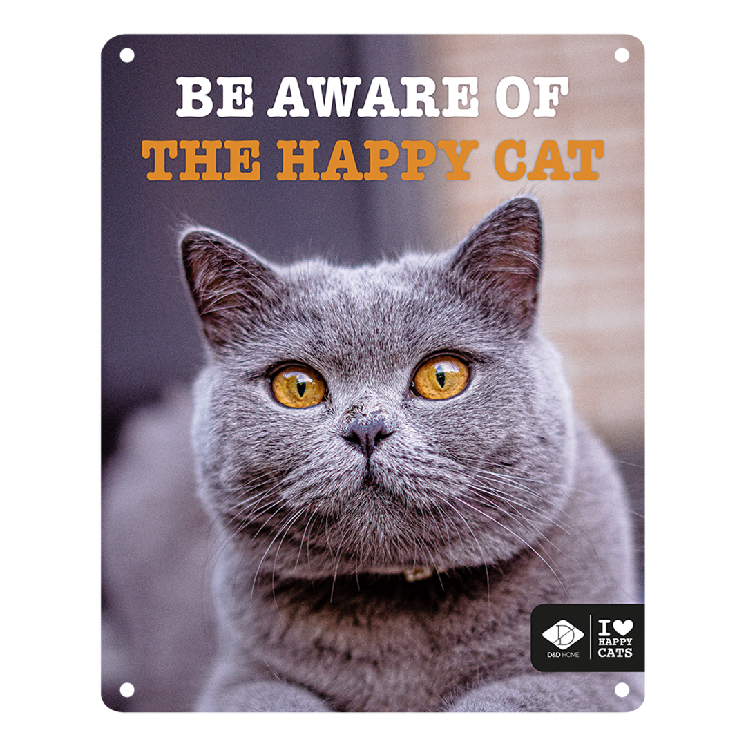 I love happy cats sign 'be aware' multicolour - Product shot