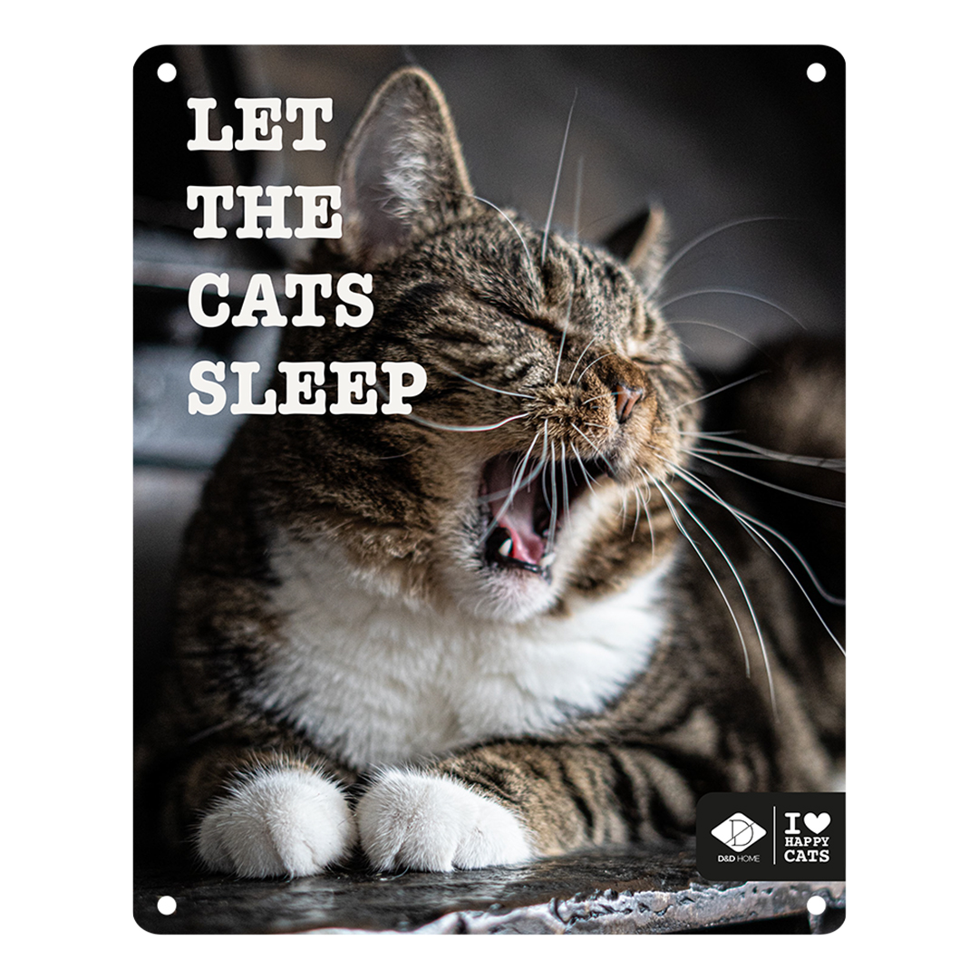 I love happy cats sign 'let the cats sleep' multicolour - Product shot