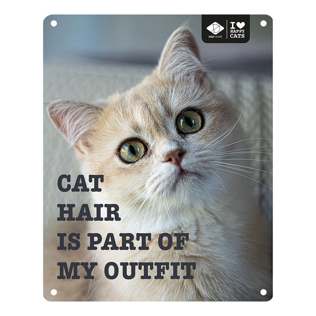 I love happy cats sign 'cat hair' multicolour - Product shot