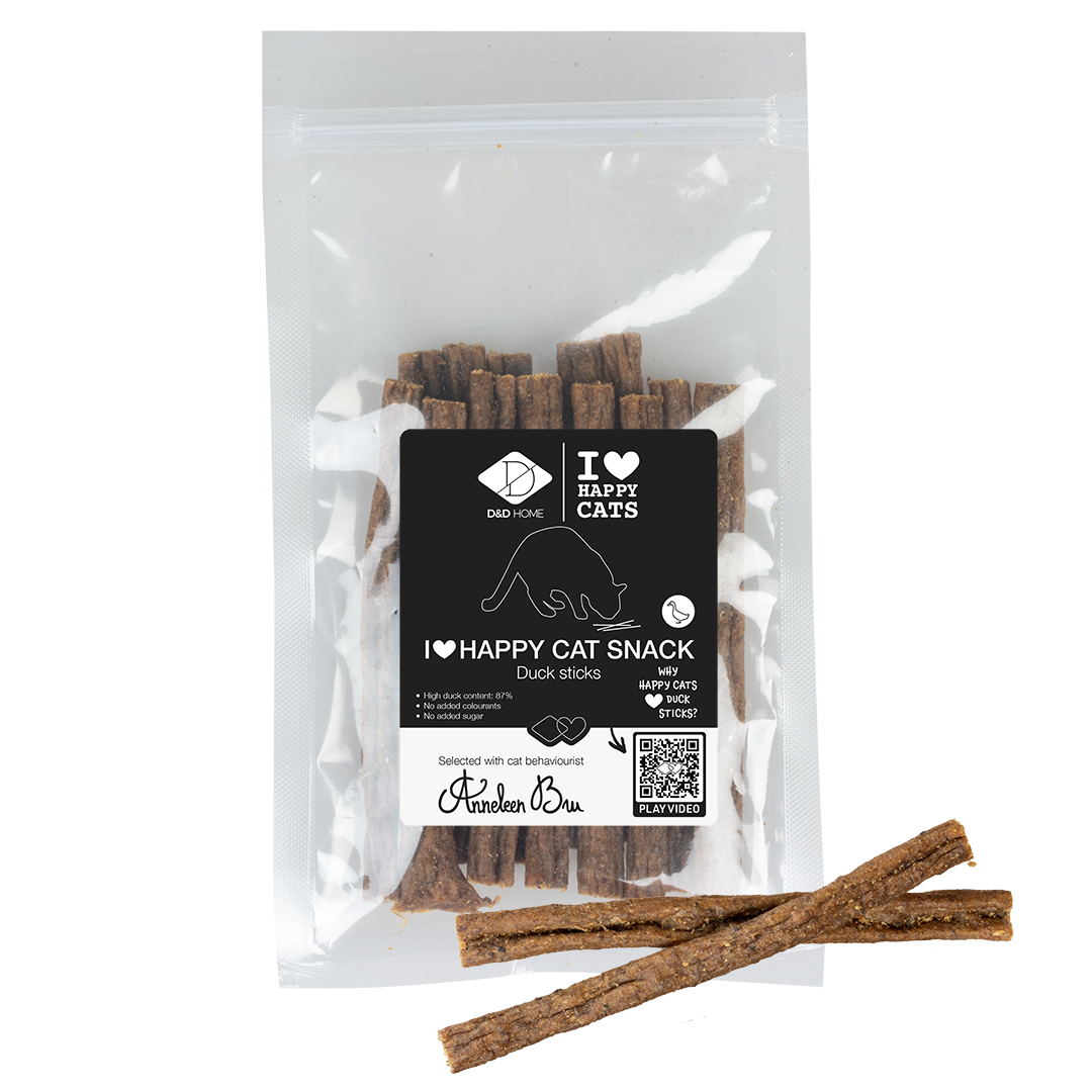 I love happy cat snack-sticks met eend - Product shot