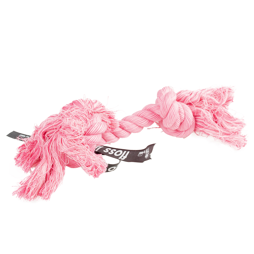 'do you even floss dawg' playing rope 2 knots pink - <Product shot>