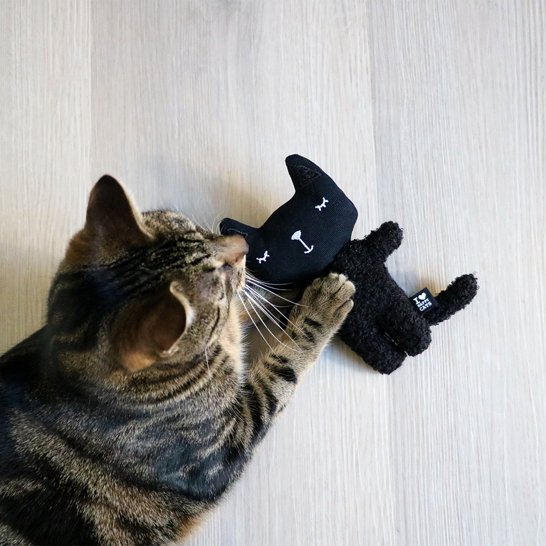 Zeno - refillable cat kicking cushion black - Sceneshot 2