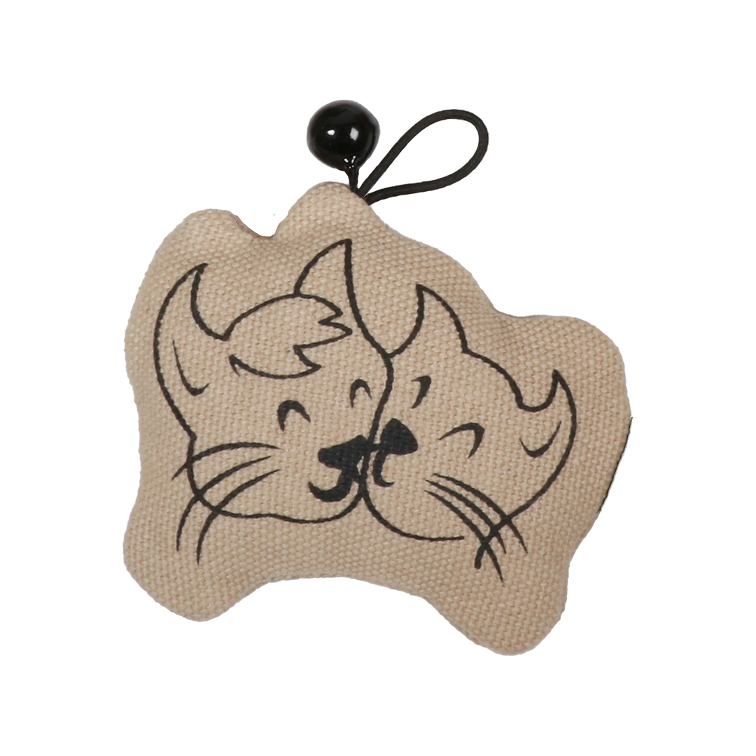 Happy cats - cat toy with bell beige - Product shot