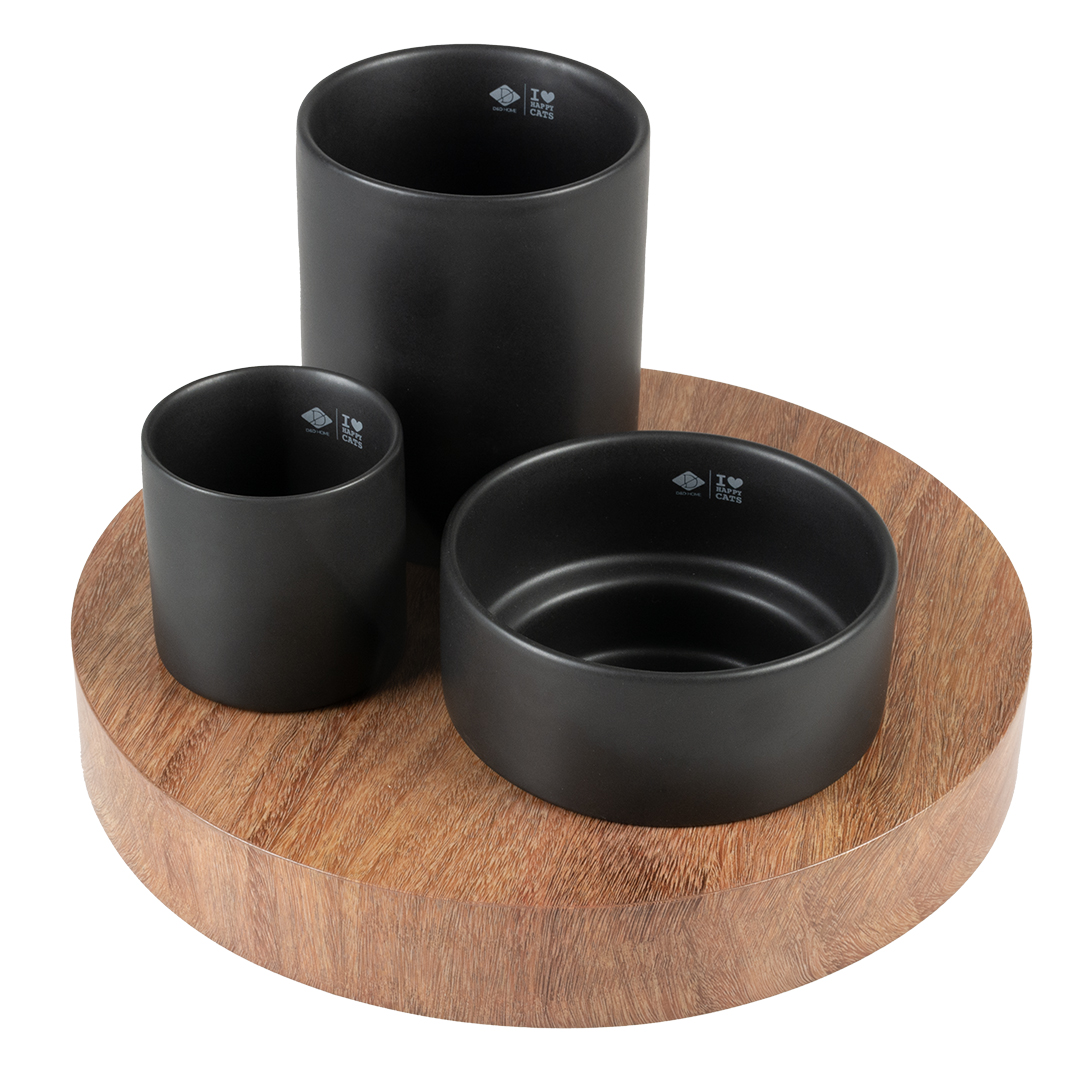 Iggy - enriched food tray with 3 levels black - Product shot