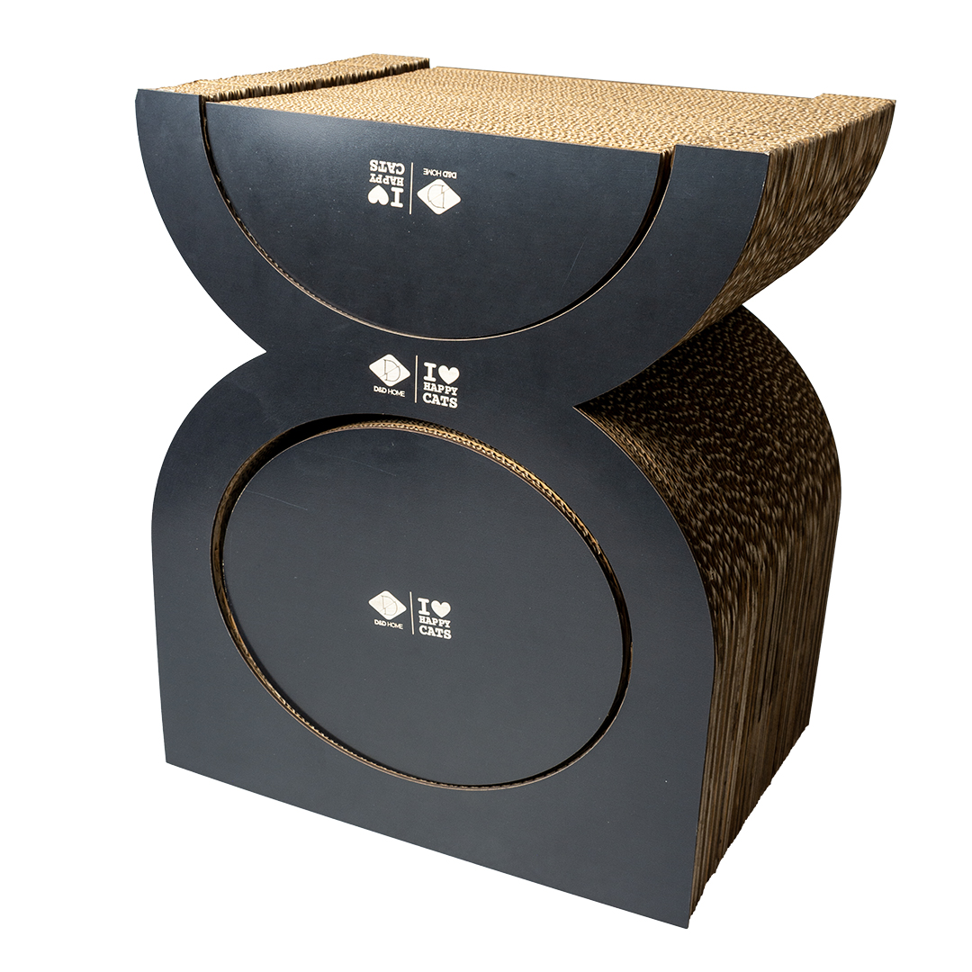 FAYE - Cardboard scratcher playground brown/black - Detail 1