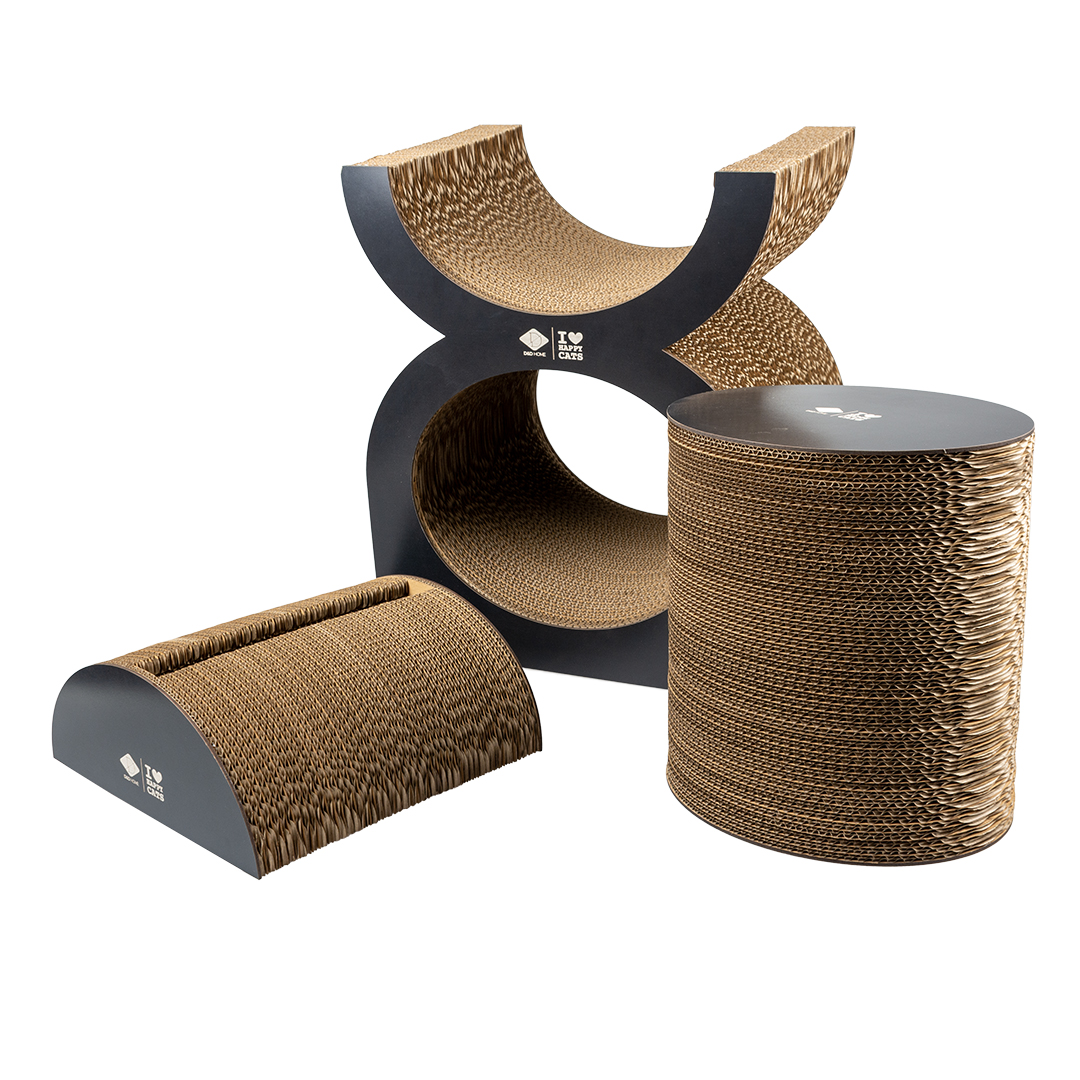 FAYE - Cardboard scratcher playground brown/black - Product shot