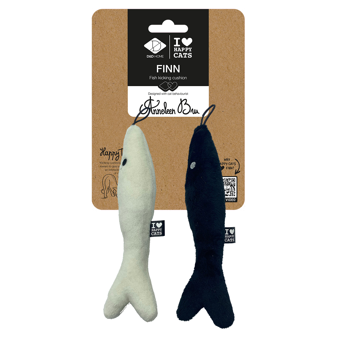 Finn - fish kicking cushion multicolour - Verpakkingsbeeld