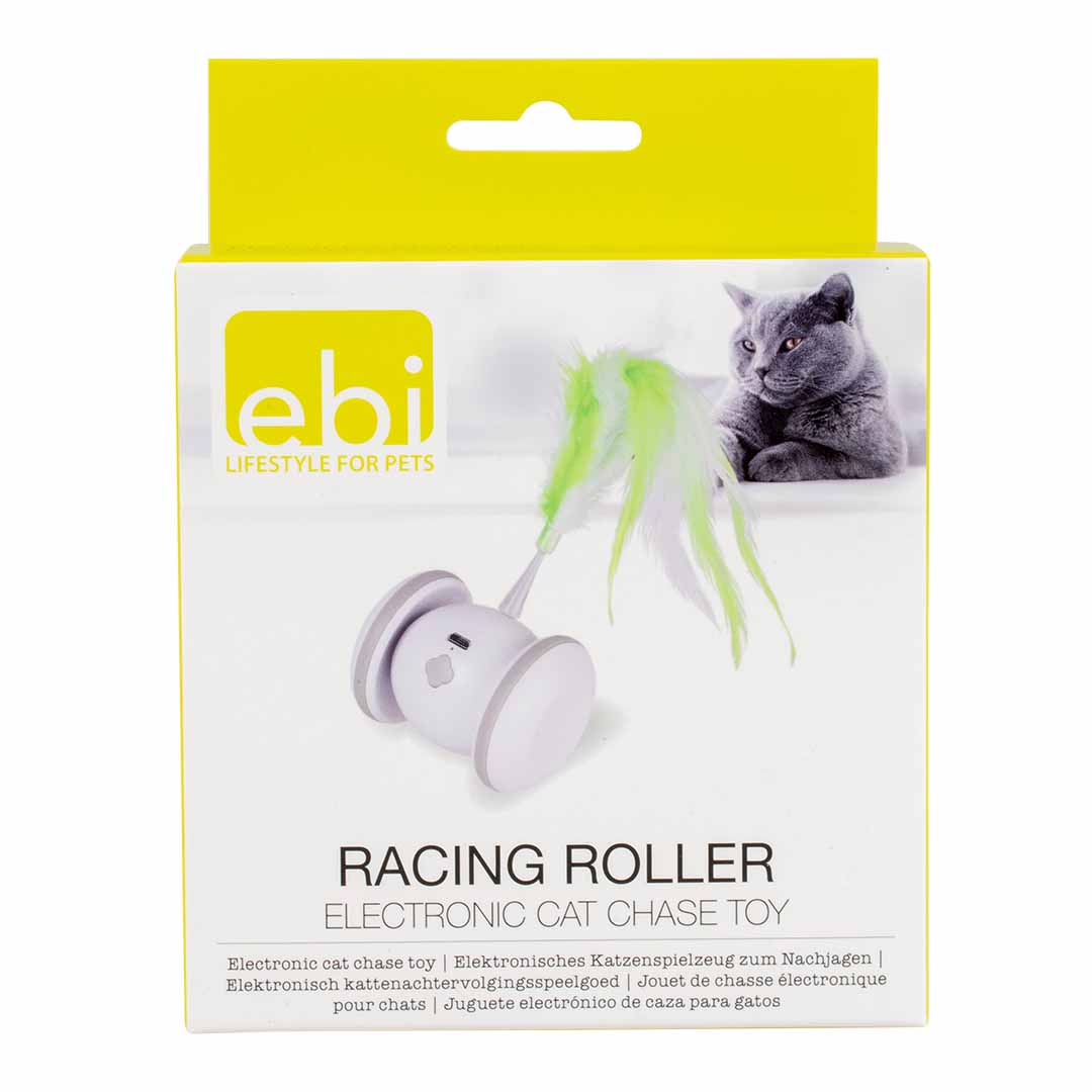 Kattenspeeltje Racing Roller wit - Facing