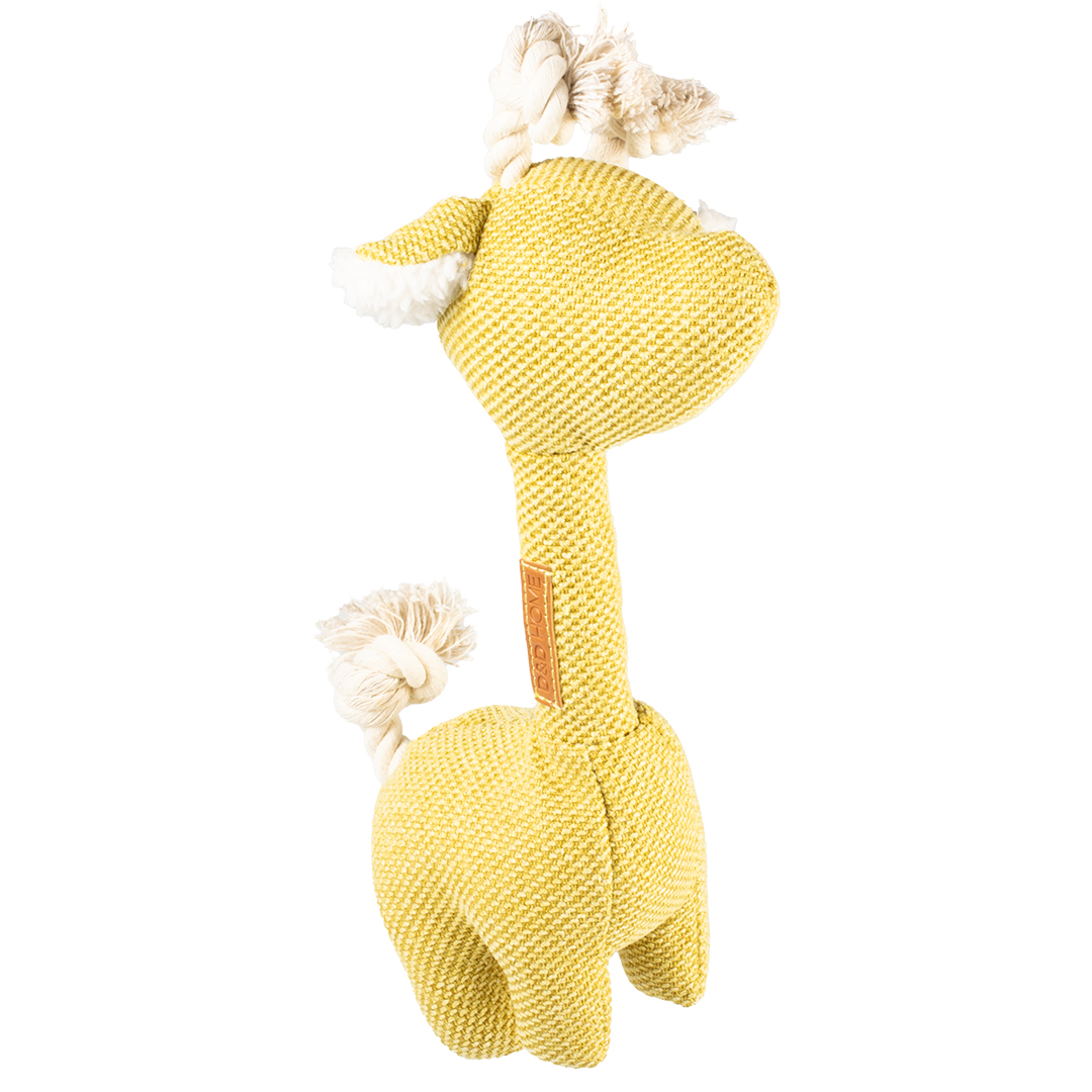 George chenille fabric dog toy yellow - Product shot