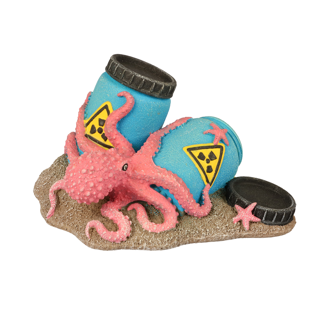 Radioactieve vaten met octopus meerkleurig - <Product shot>