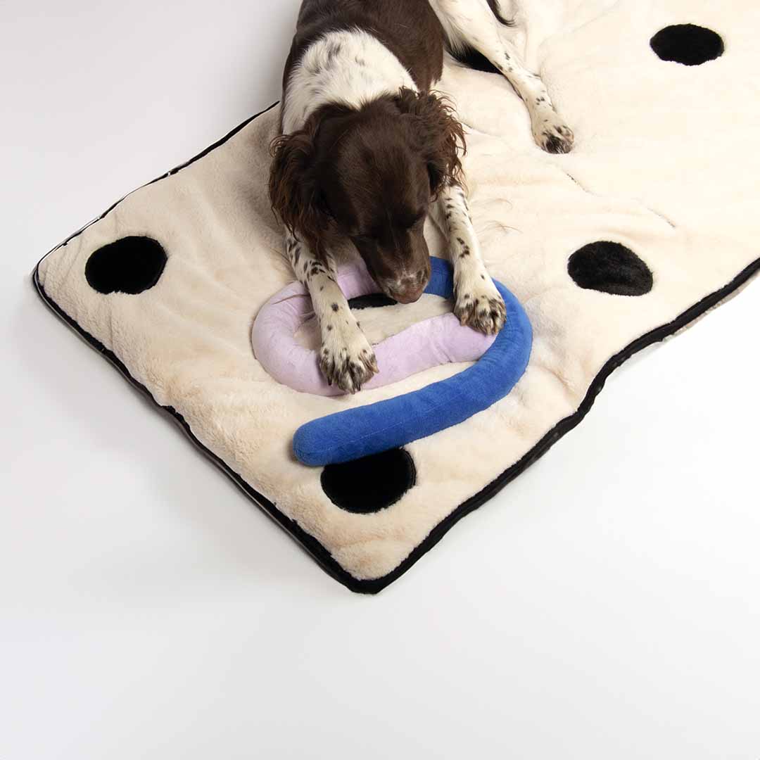 Couverture pour chien DOMINO DREAM Blanc/noir - Sceneshot