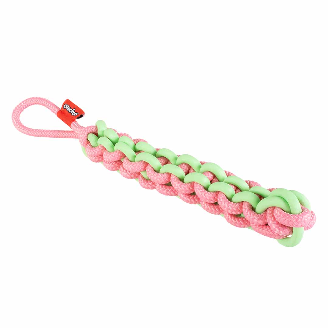 Jouet pour chien twisting tugger vert/rose - Product shot