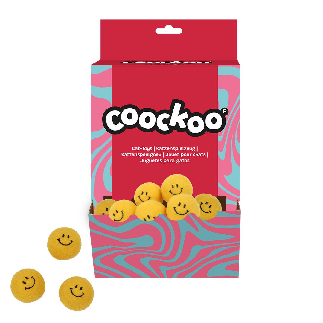 Jouet pour chat KEEP ON SMILING Jaune - Verpakkingsbeeld