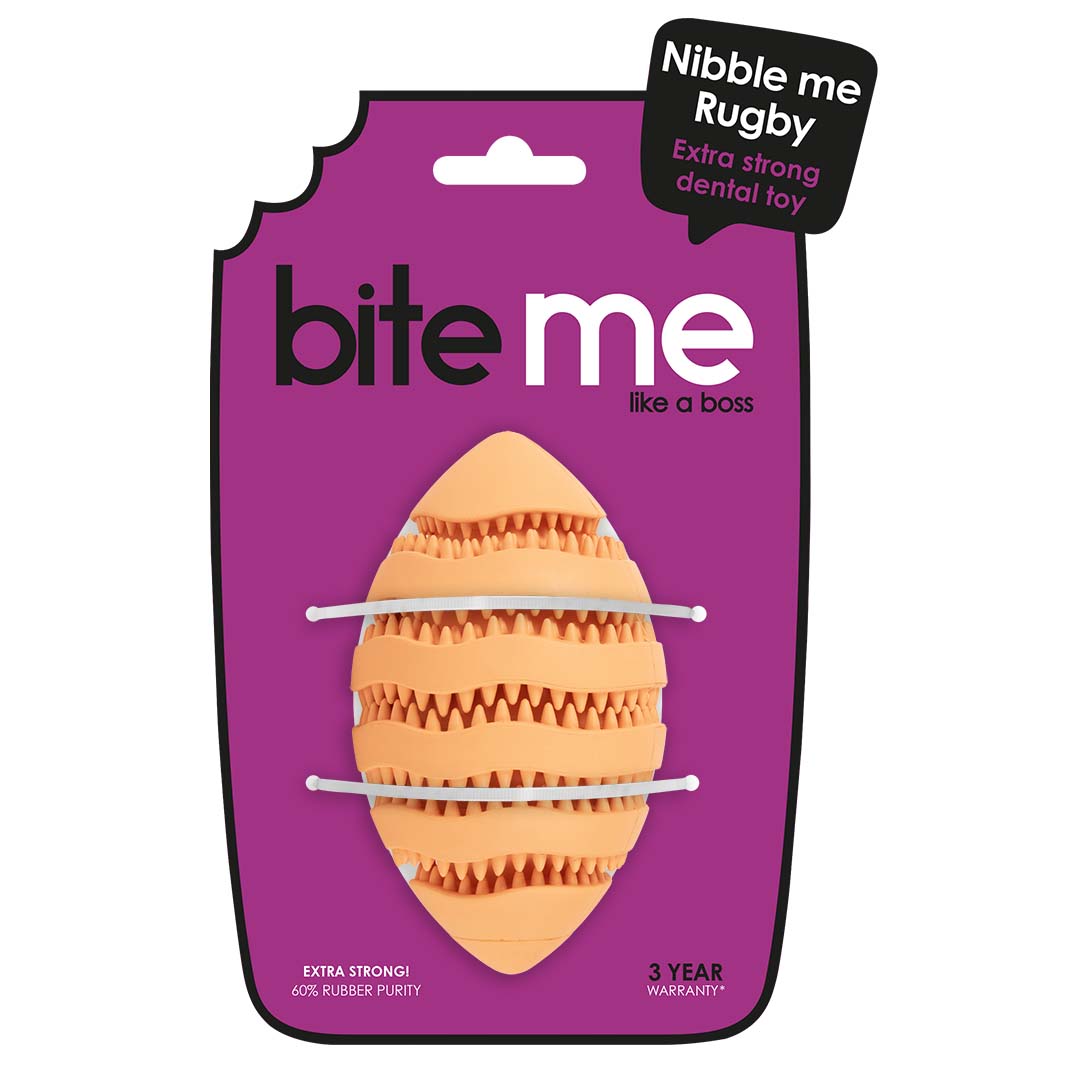 Snackspeeltje Nibble me Rugby Oranje - Verpakkingsbeeld