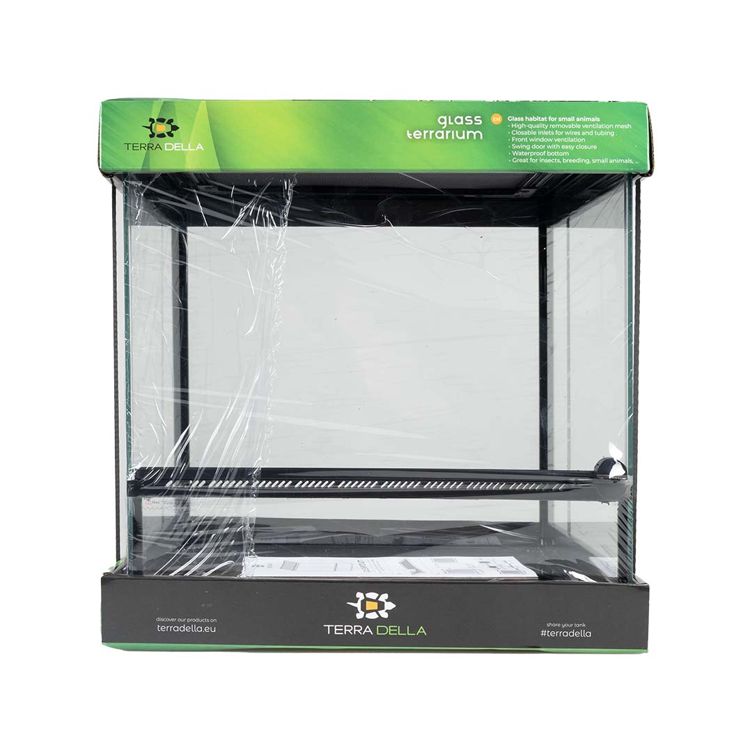 Terrarium glas Zwart - Facing
