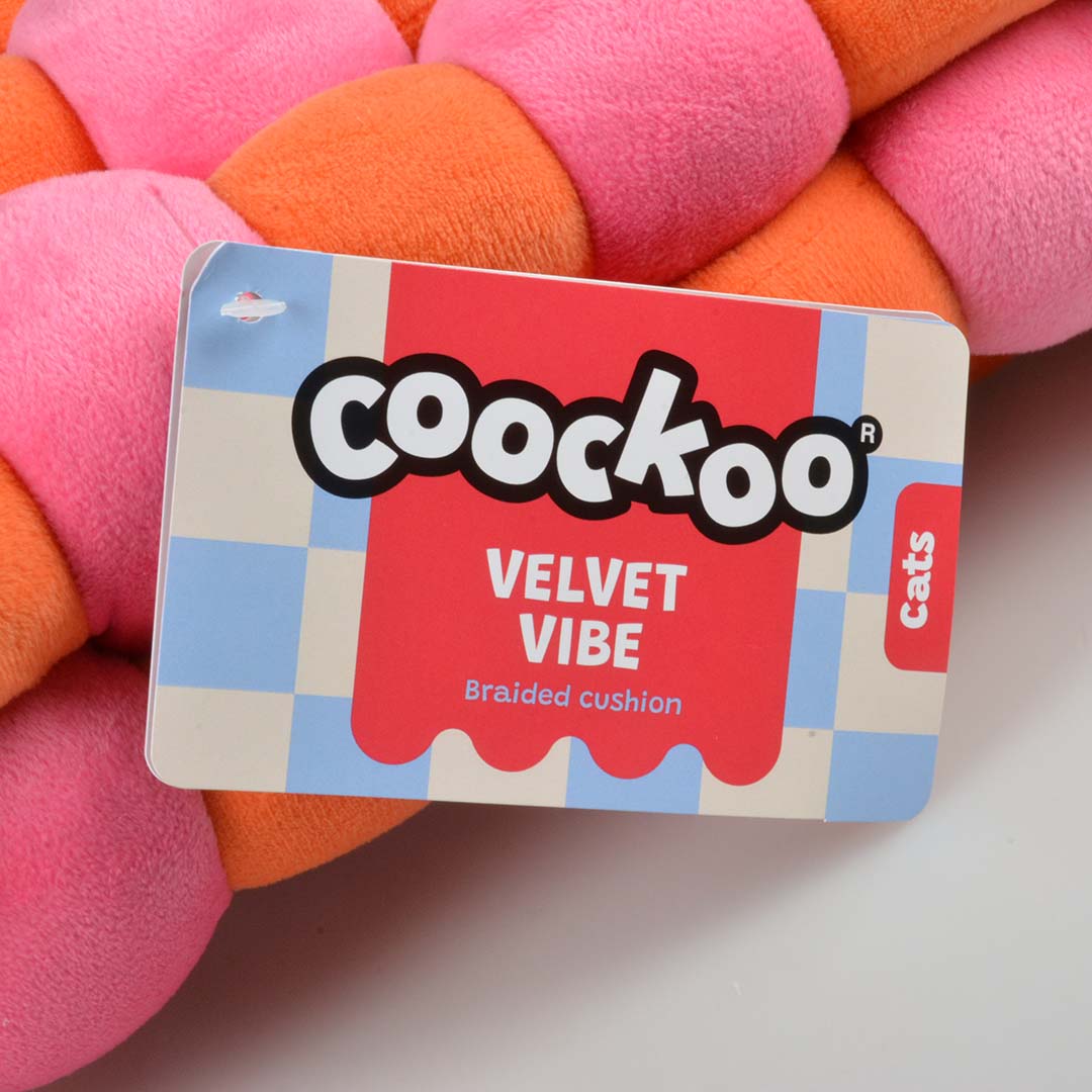 Kussen Velvet Vibe Oranje/roze - Verpakkingsbeeld