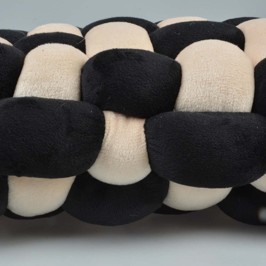 Kussen Velvet Vibe Zwart/beige - Detail 2