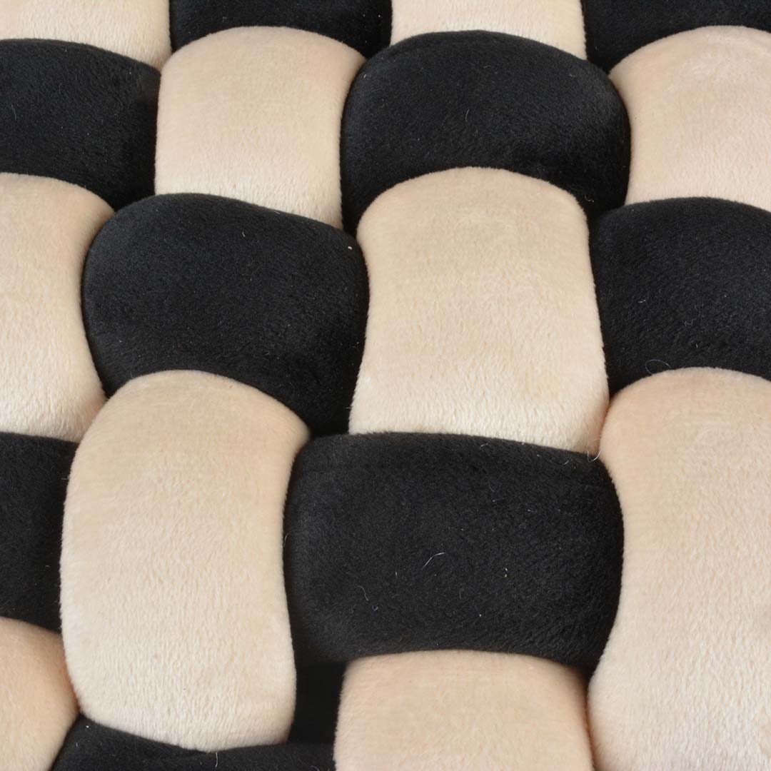 Kussen Velvet Vibe Zwart/beige - Detail 3
