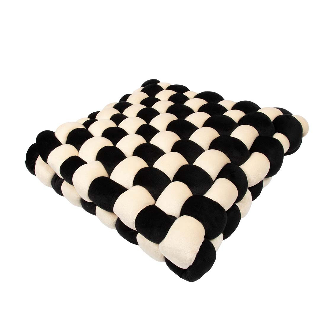 Kussen Velvet Vibe Zwart/beige - Product shot