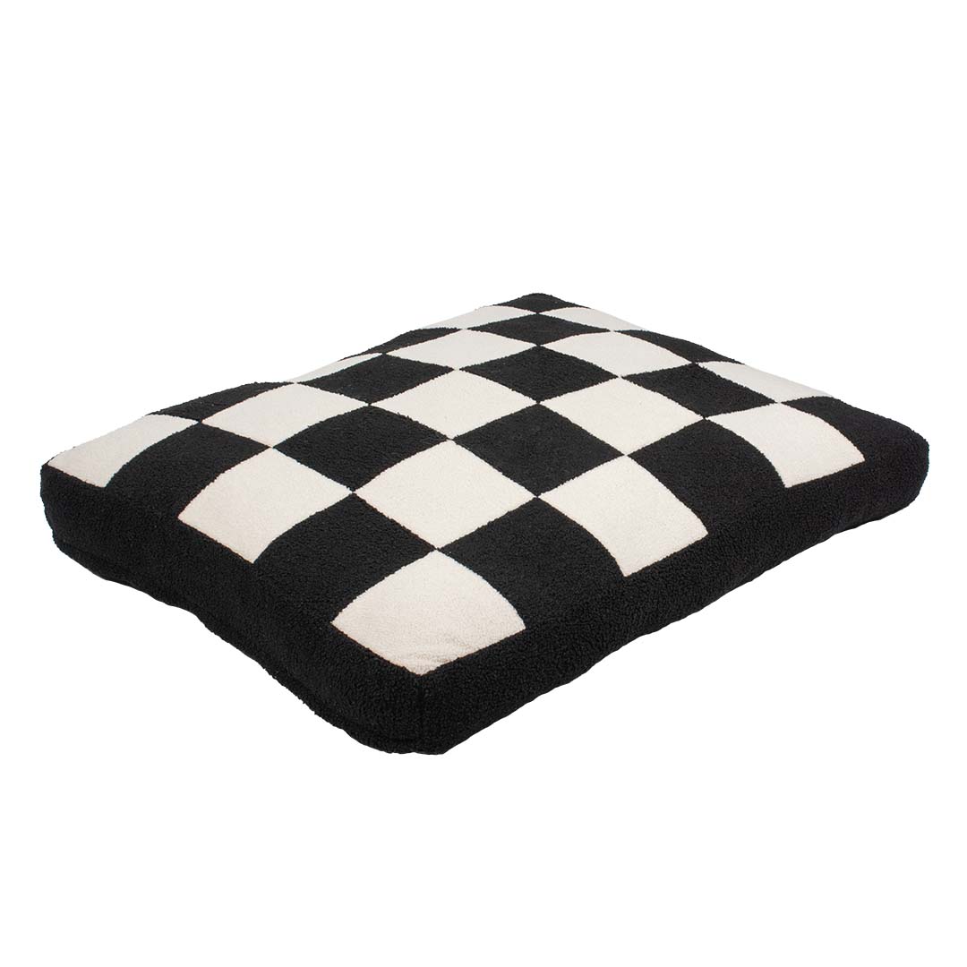 Dog cushion COZY BLOCK Black/white - <Product shot>