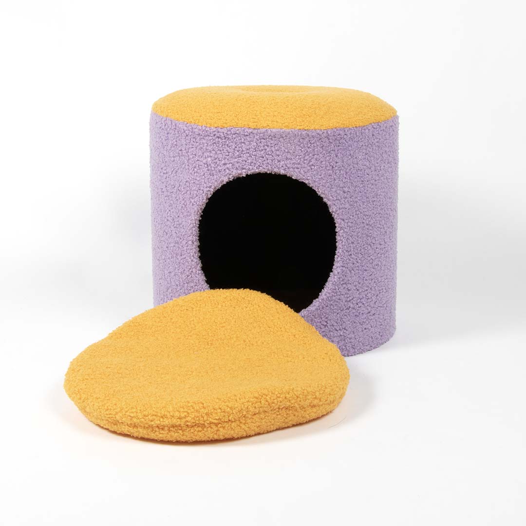 Kattenhuisje HAPPY HOUSE Geel/paars - Detail 2