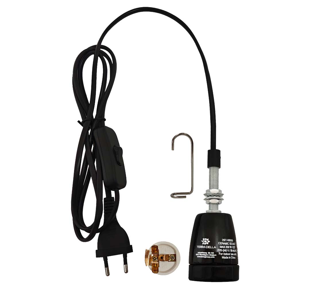 Keramische fitting met snoer Zwart - Product shot