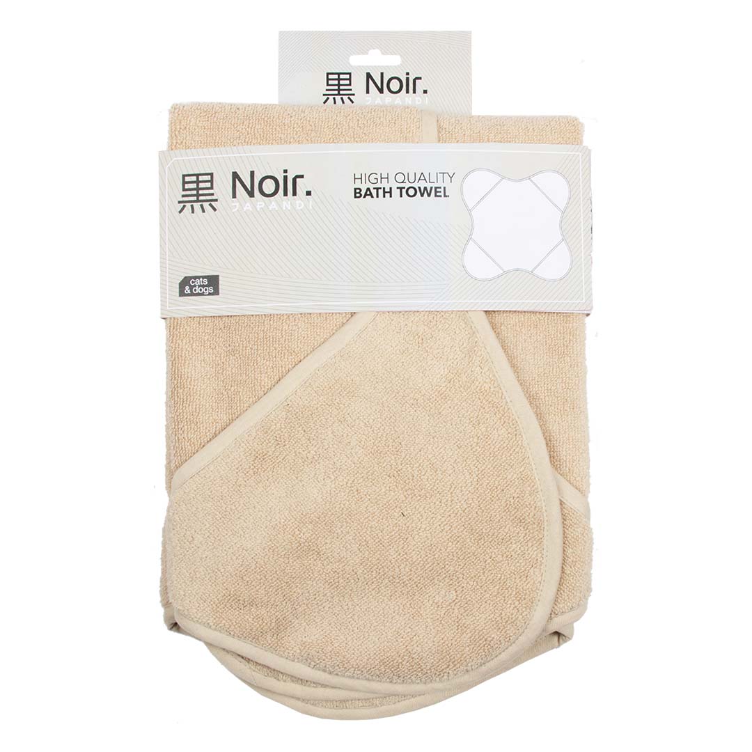 Japandi badhanddoek Beige - Verpakkingsbeeld