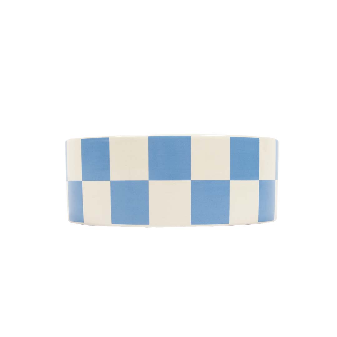 Eetkom Checkmate! Blauw/wit - Detail 2