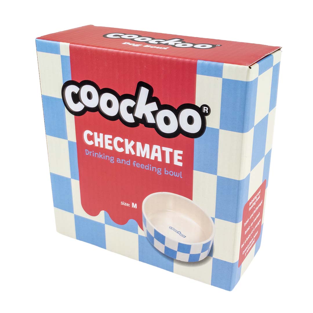 Eetkom Checkmate! Blauw/wit - Verpakkingsbeeld
