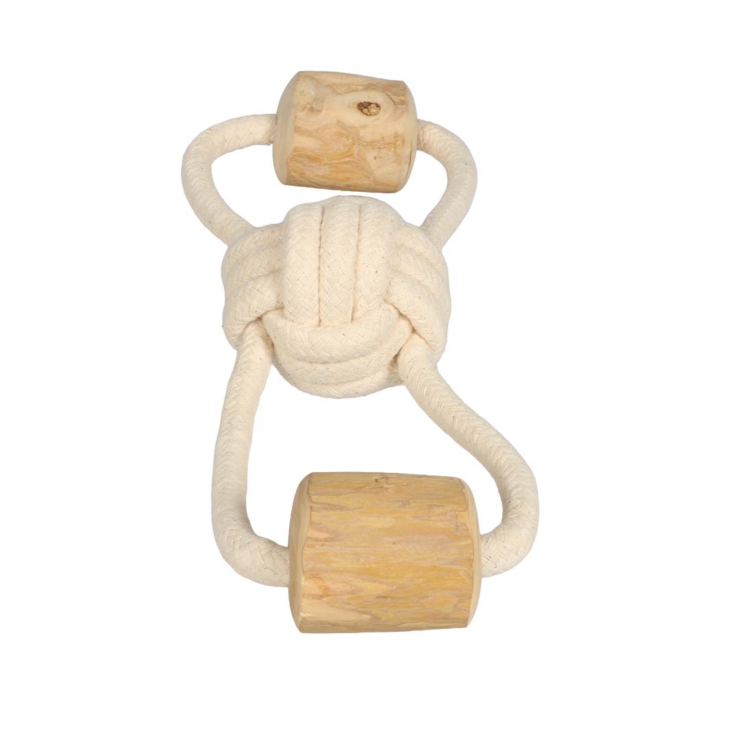 Trekspeeltje koffiehout Wood&Rope Ball Bruin - Detail 2
