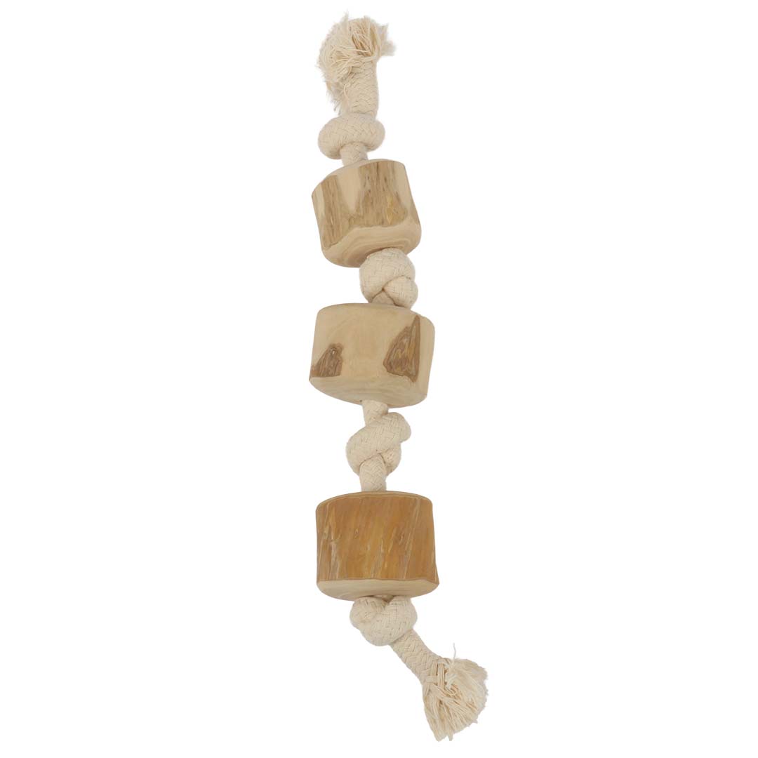 Touwspeeltje koffiehout Triple Wood Bruin - Product shot