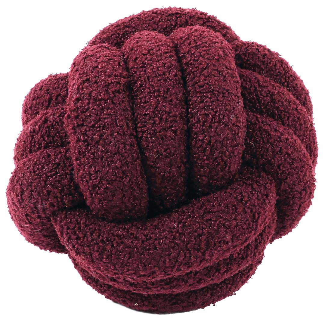 Touwspeeltje Teddy Ball PUCK Bordeaux - <Product shot>