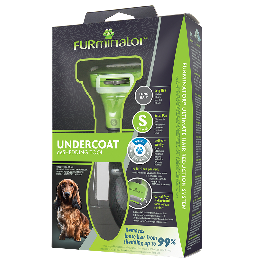 Dog undercoat long hair green - Verpakkingsbeeld