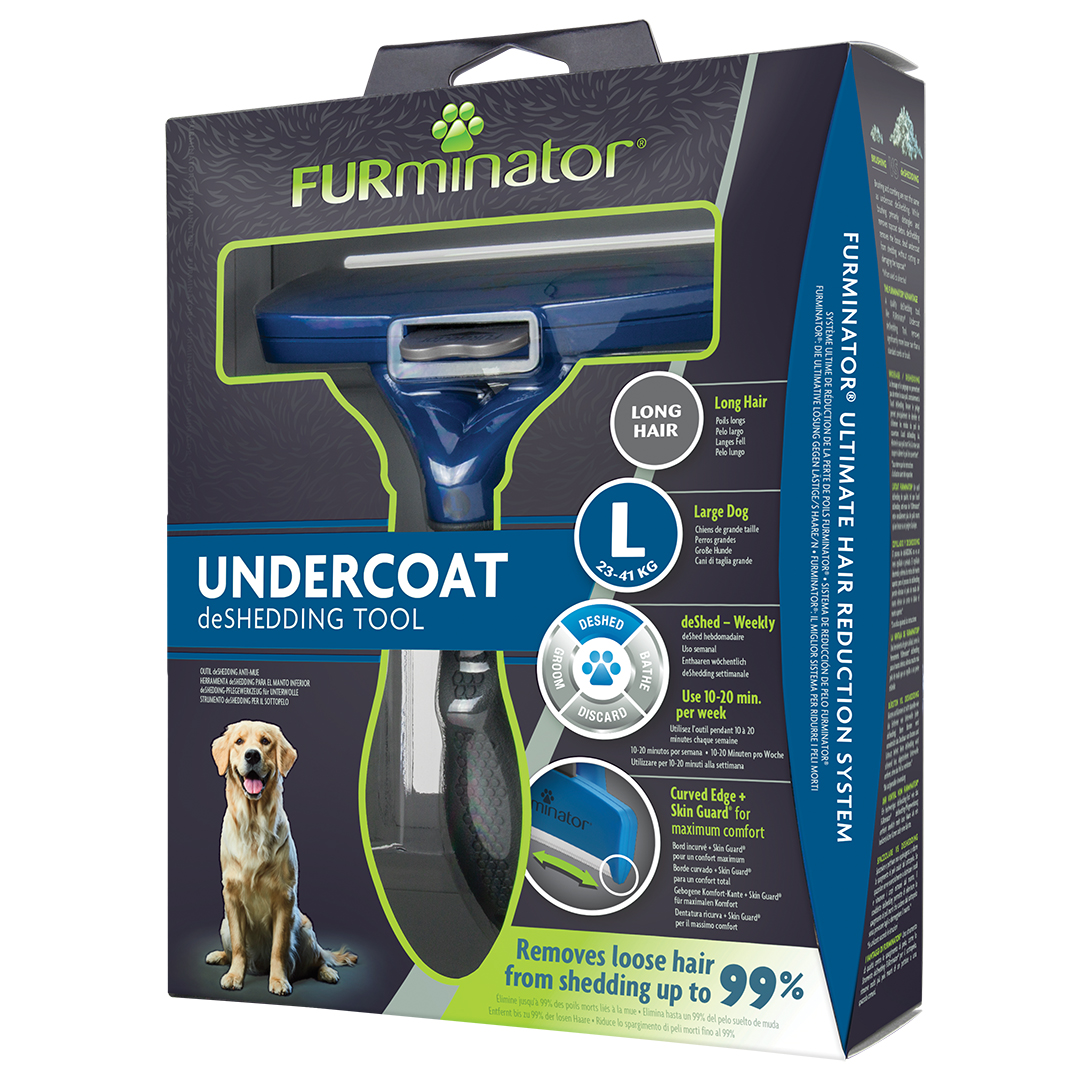 Dog undercoat long hair blue - Verpakkingsbeeld