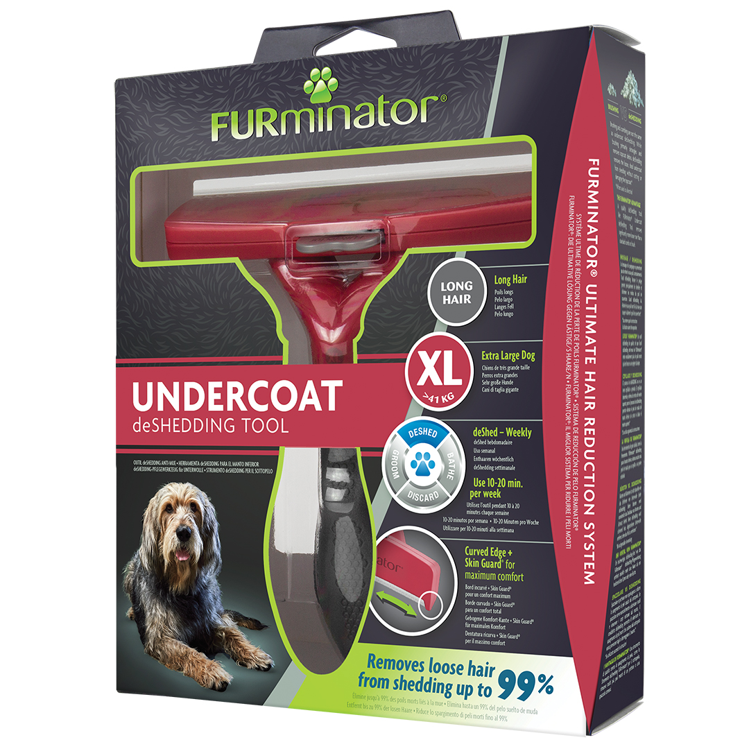 Dog undercoat long hair red - Verpakkingsbeeld