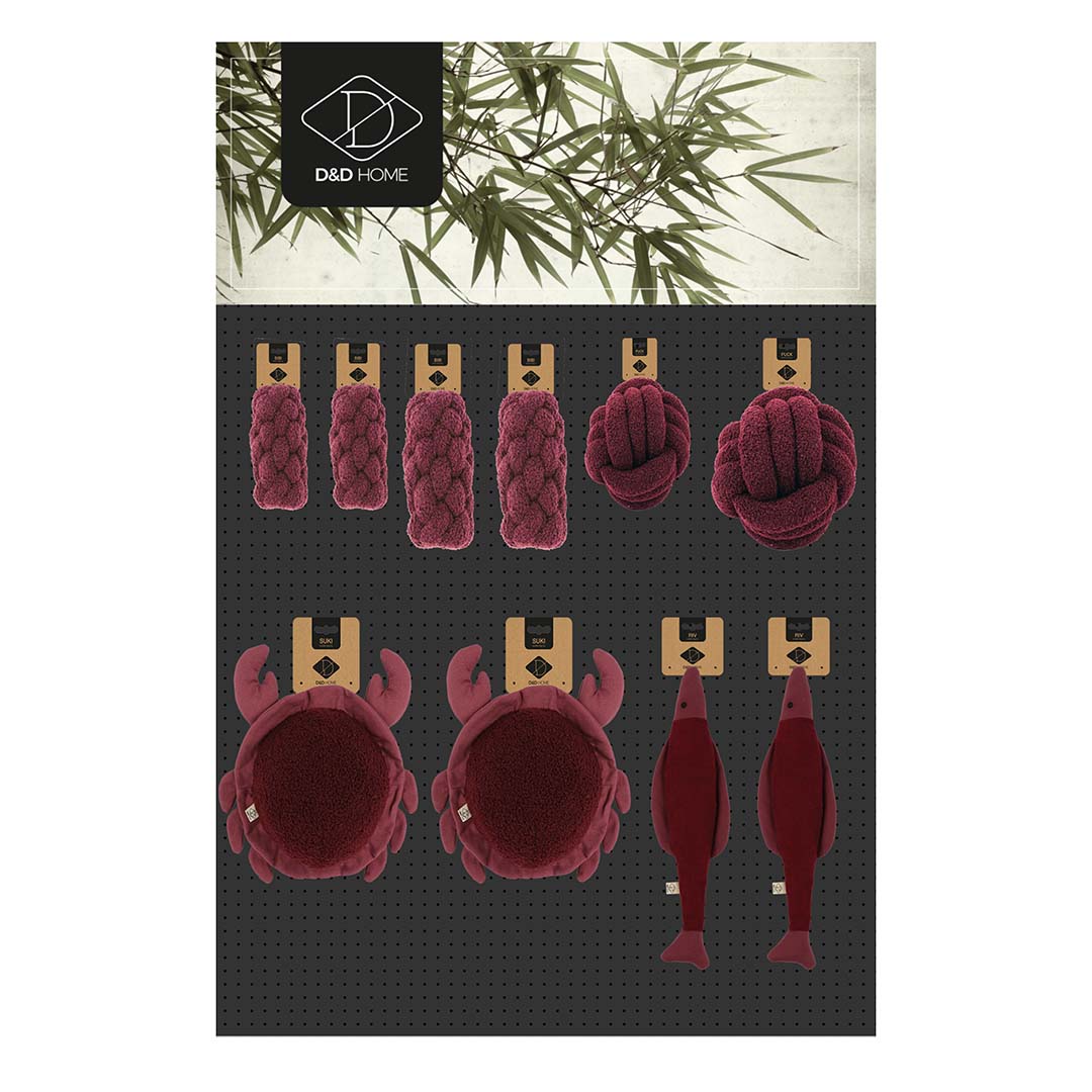 Concept D&D HOME Teddy touwen bordeaux - Product shot