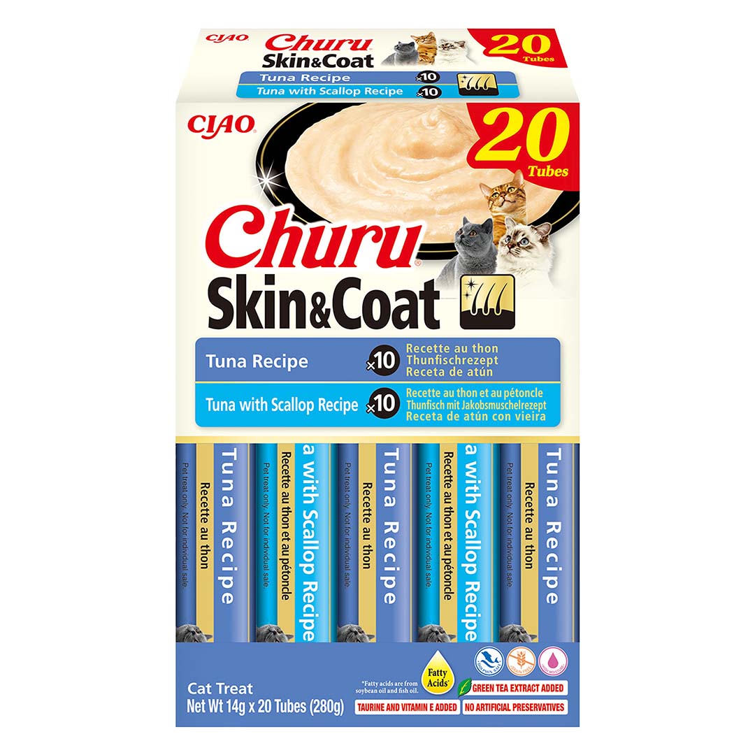 CIAO Churu Skin&Coat atún mix multipack - Product shot